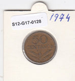 S12-G17-0128 Portugal 50 centavos 1974  VF