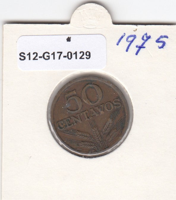 S12-G17-0129 Portugal 50 centavos 1975  VF