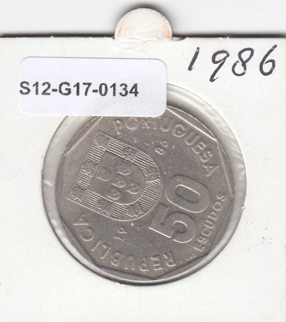 S12-G17-0134 Portugal 50 escudos 1986  VF