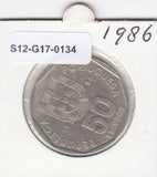 S12-G17-0134 Portugal 50 escudos 1986  VF