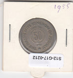S12-G17-0212 Jordanië 50 fills 1955  VF