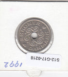 S12-G17-0218 Denemarken 2 krone 1992  XF+
