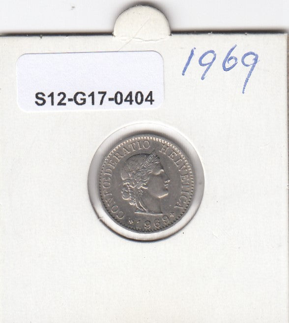 S12-G17-0404 Zwitserland 5 rappen 1969  VF