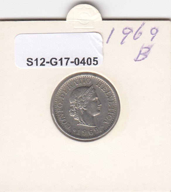 S12-G17-0405 Zwitserland 10 rappen 1969  VF