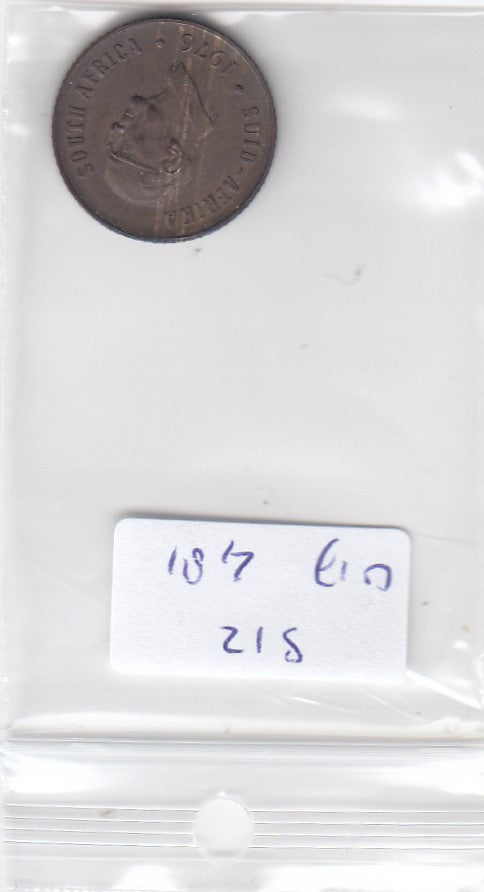 S12-G17-0481 Zuid Afrika 1 cent 1976  VF acobus Johannes Fouche'