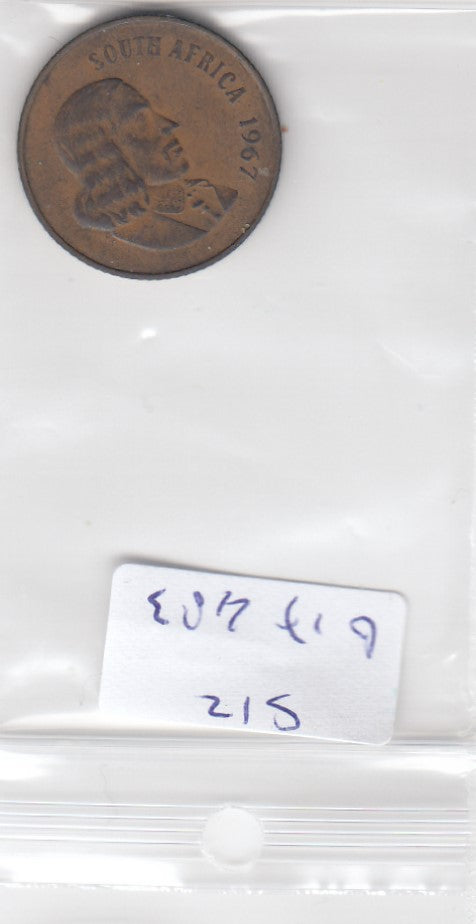 S12-G17-0483 Zuid Afrika 2 cent 1967  VF-