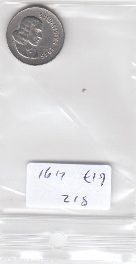 S12-G17-0491 Zuid Afrika 5 cent 1965  VF