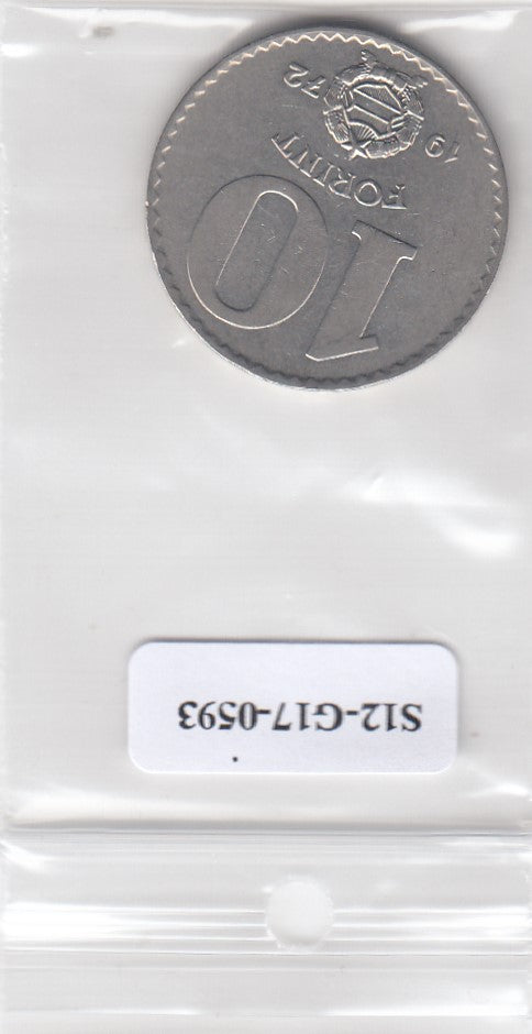 S12-G17-0593 Hongarije 10 forint 1972  VF