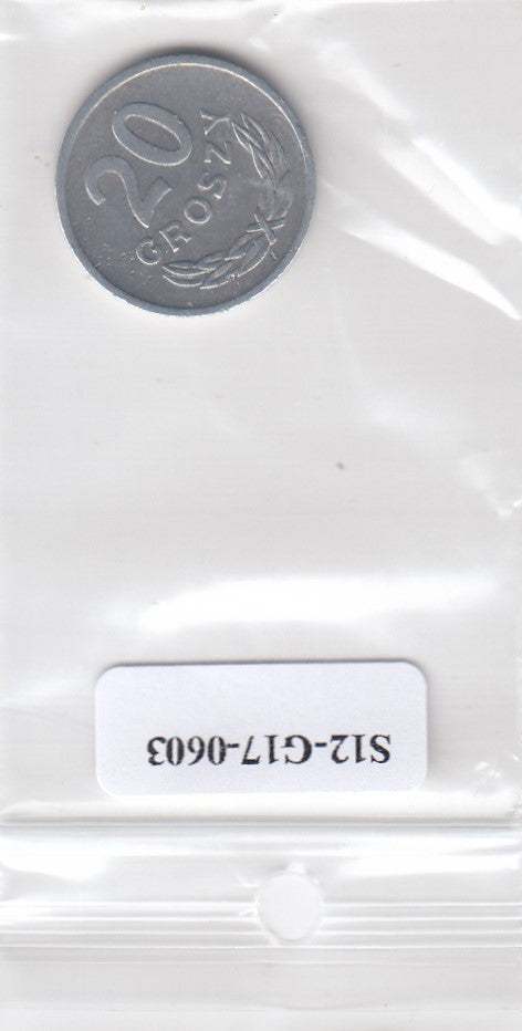 S12-G17-0603 Polen 20 groszy 1972  VF