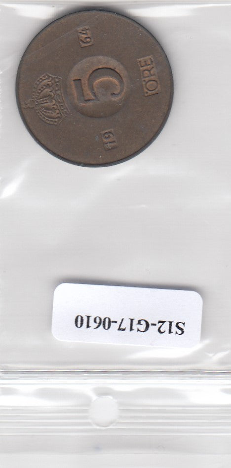S12-G17-0610 Zweden 5 ore 1964  VF