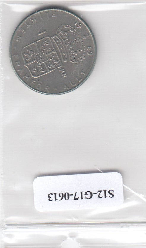 S12-G17-0613 Zweden 1 krone 1969  VF