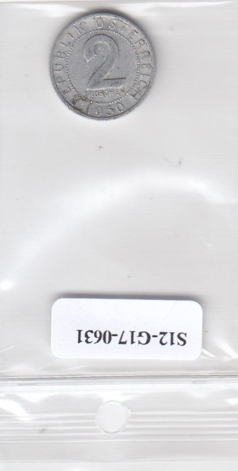 S12-G17-0631 Oostenrijk 2 groschen 1950  VF