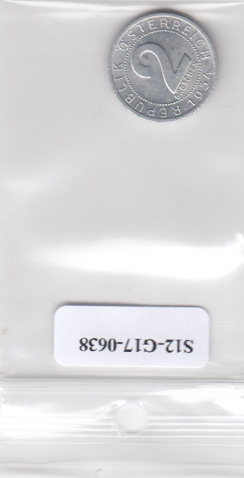 S12-G17-0638 Oostenrijk 2 groschen 1954  XF