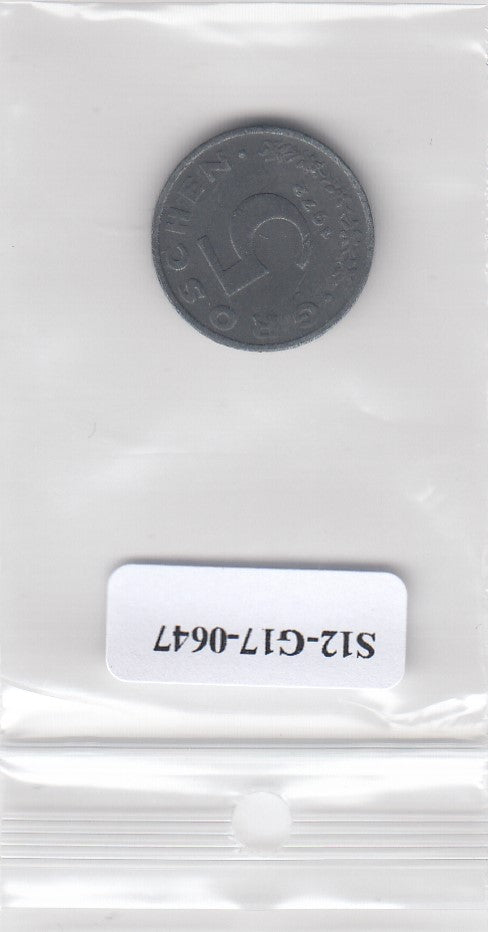 S12-G17-0647 Oostenrijk 5 groschen 1972  VF