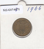 S12-G17-0771 Spanje 1 peseta 1966 (STER 1967) ZFR