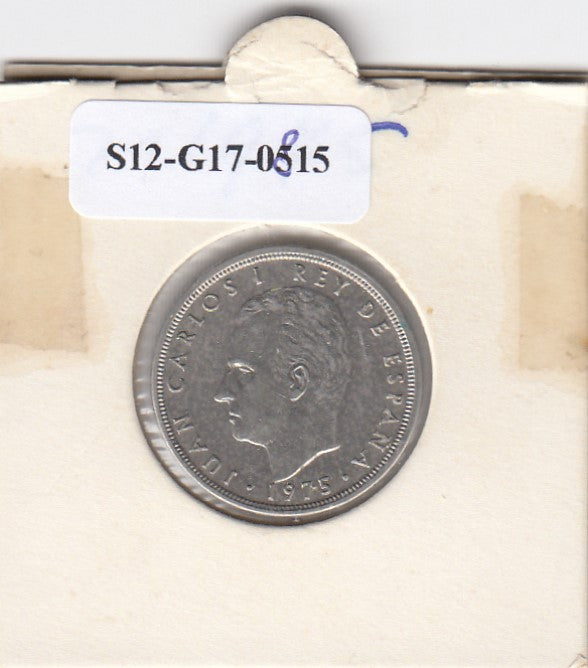 S12-G17-0815 Spanje 5 pesetas 1975 (STAR 1979) VF