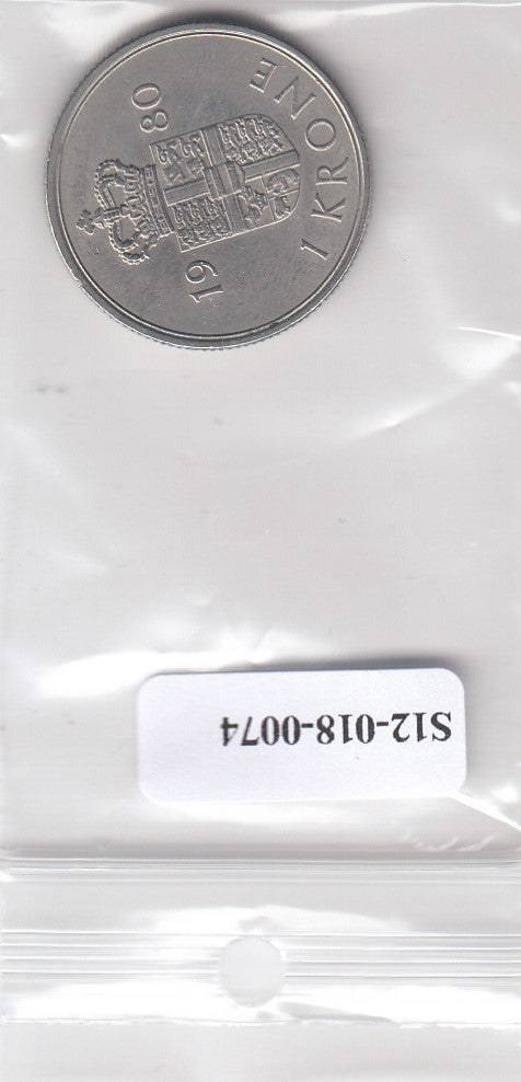 S12-G18-0074 Denemarken 1 krone 1980  XF KM862