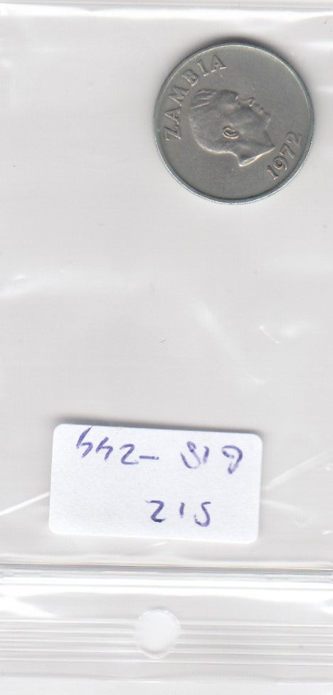 S12-G18-0244 Zambia 5 ngwee 1972 ZP KM11