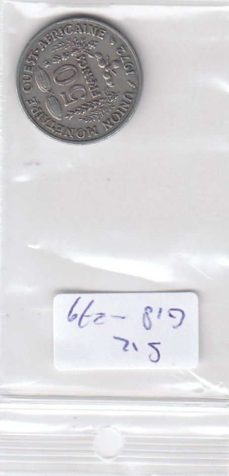 S12-G18-0279 West-Afrikaanse Staten 50 francs 1972  VF KM6
