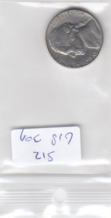 S12-G18-0309 USA 5 cent 1974  VF KM192