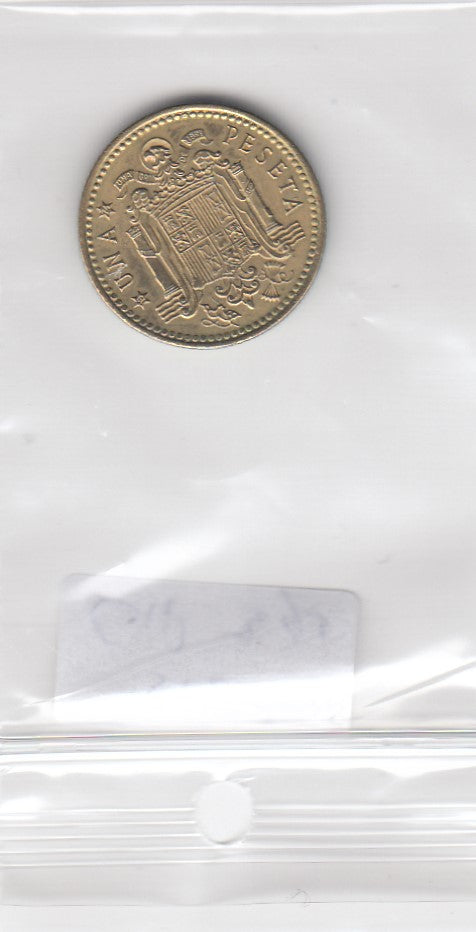 S12-G18-0393 Spanje 1 peseta 1966 (Jaar 1974) VF KM796