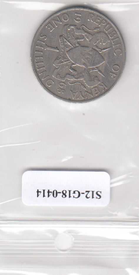 S12-G18-0414 Kenia 1 shilling 1968  VF KM5