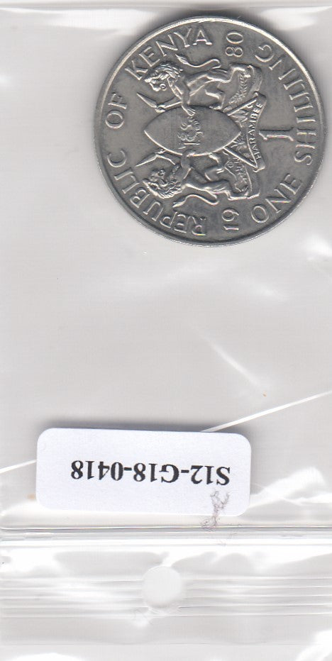 S12-G18-0418 Kenia 1 shilling 1980  MS60 KM20