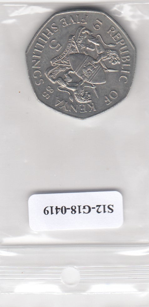 S12-G18-0419 Kenia 5 shilling 1985  VF KM23