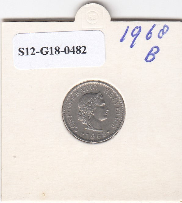 S12-G18-0482 Zwitserland 5 rappen 1968  VF KM26