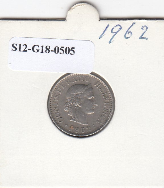 S12-G18-0505 Zwitserland 10 rappen 1962  VF KM27
