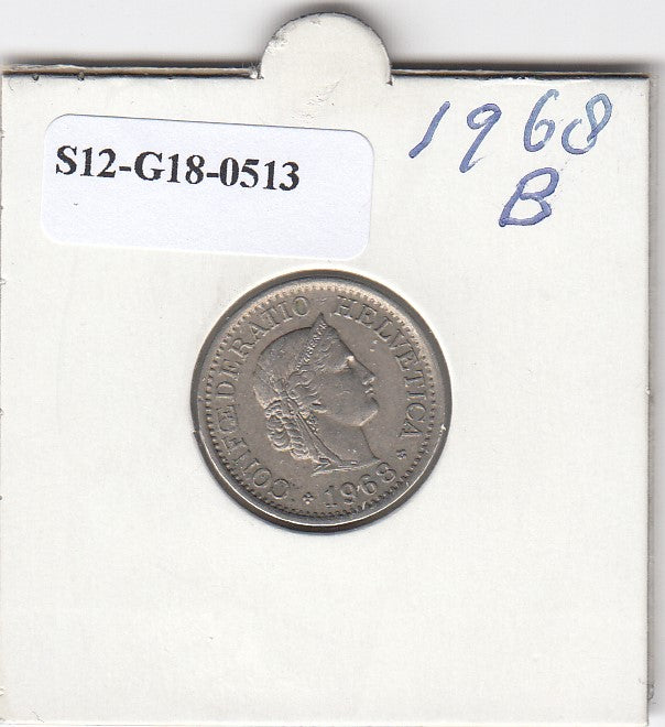 S12-G18-0513 Zwitserland 10 rappen 1968  VF KM27
