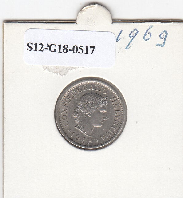 S12-G18-0517 Zwitserland 10 rappen 1969  VF KM27