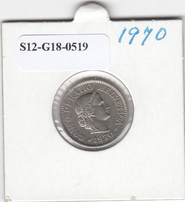 S12-G18-0519 Zwitserland 10 rappen 1970  VF KM27