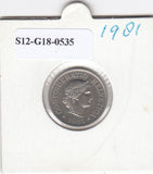 S12-G18-0535 Zwitserland 10 rappen 1981  XF KM27