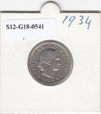 S12-G18-0541 Switzerland 20 rappen 1934 XF KM29