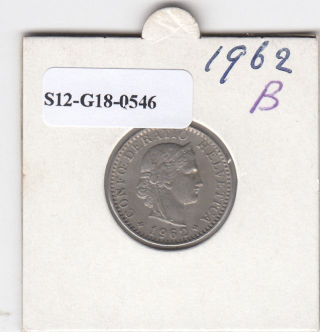 S12-G18-0546 Zwitserland 20 rappen  1962  VF KM29a