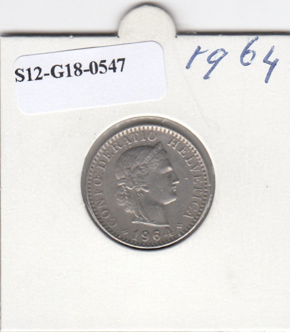 S12-G18-0547 Zwitserland 20 rappen  1964  VF KM29a