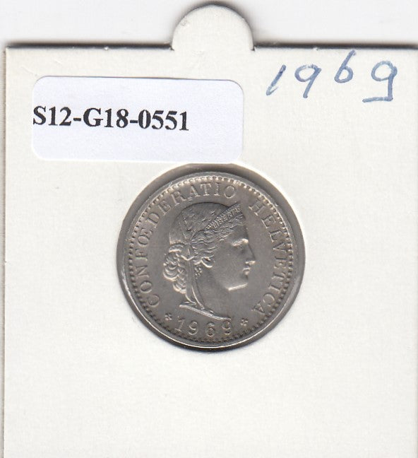S12-G18-0551 Zwitserland 20 rappen  1969  VF KM29a