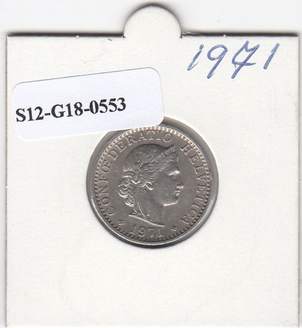 S12-G18-0553 Zwitserland 20 rappen  1971  XF KM29a