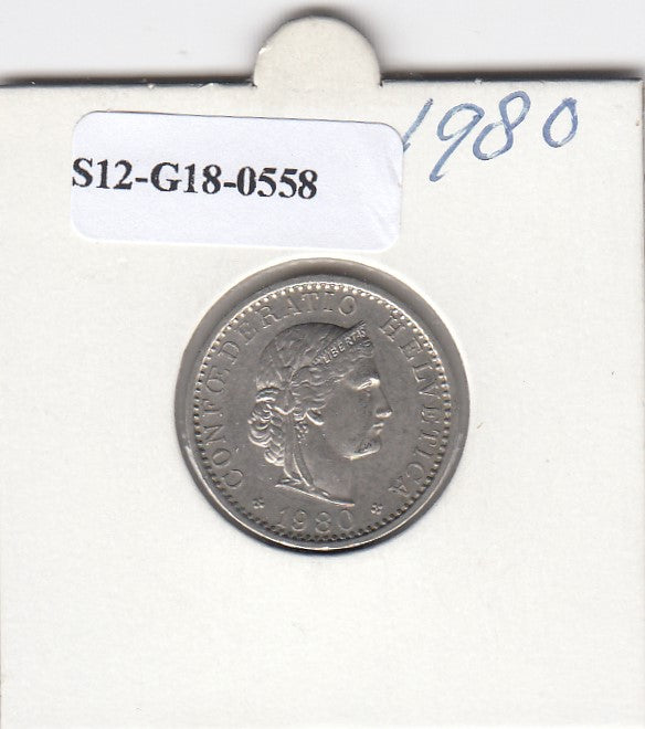 S12-G18-0558 Zwitserland 20 rappen  1980  VF KM29a