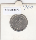 S12-G18-0571 Zwitserland 1 franc 1968 B XF KM24a