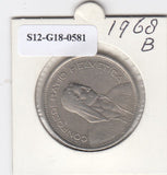 S12-G18-0581 Zwitserland 5 franc 1968 B VF KM40a