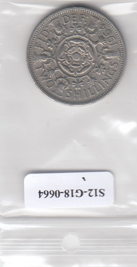 S12-G18-0664 Verenigd Koninkrijk 2 shilling 1964 XF KM906