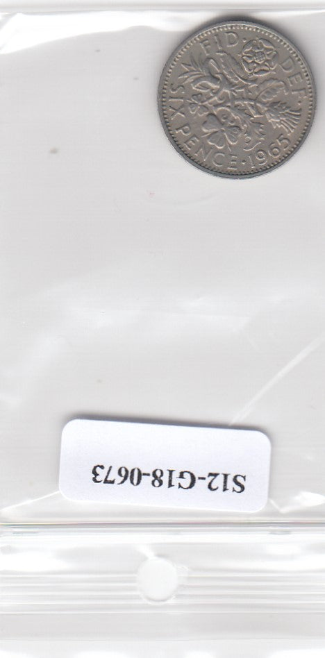 S12-G18-0673 Verenigd Koninkrijk 6 pence 1965  VF KM903
