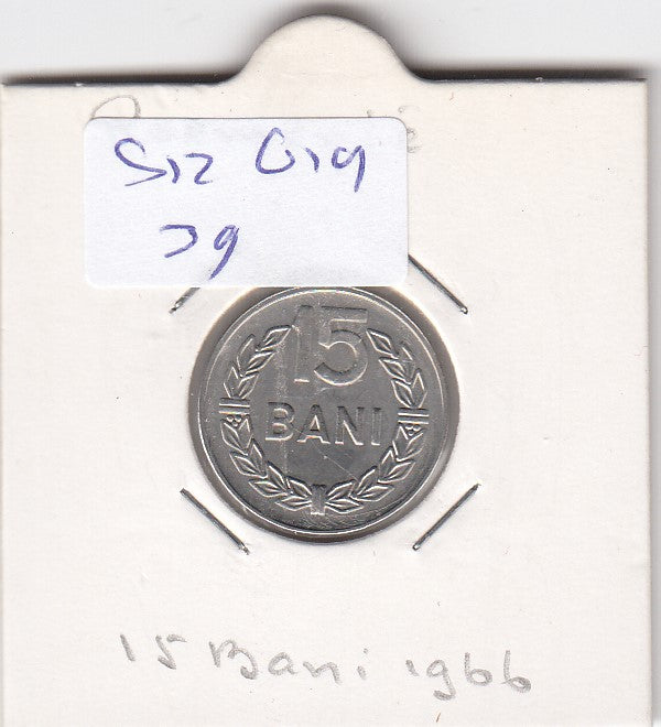 S12-G19-0039 Roemenië 15 bani 1966  VF KM93