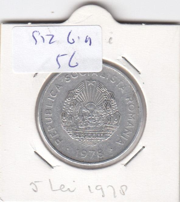 S12-G19-0056 Roemenië 5 lei 1978  VF KM97