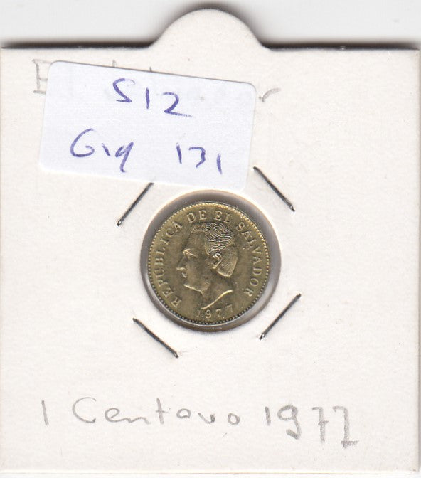 S12-G19-0131 El Salavador 1 centavo 1972  XF- KM135.1