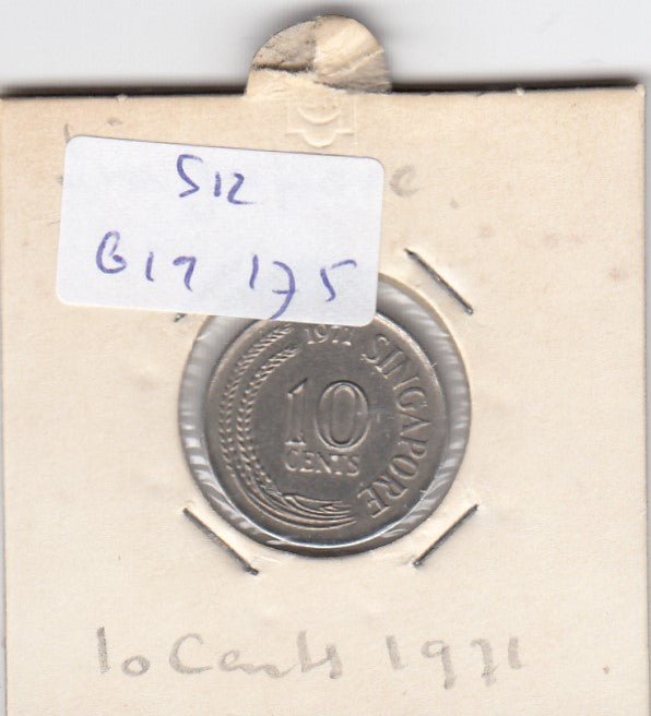 S12-G19-0175 Singapore 10 cent 1971 ZFR KM3
