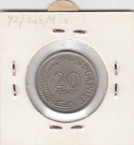 S12-G19-0187 Singapore 20 cents 1969  VF KM4