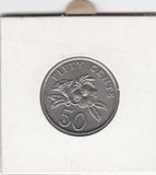 S12-G19-0205 Singapore 50 cents 1987  MS60 KM53
